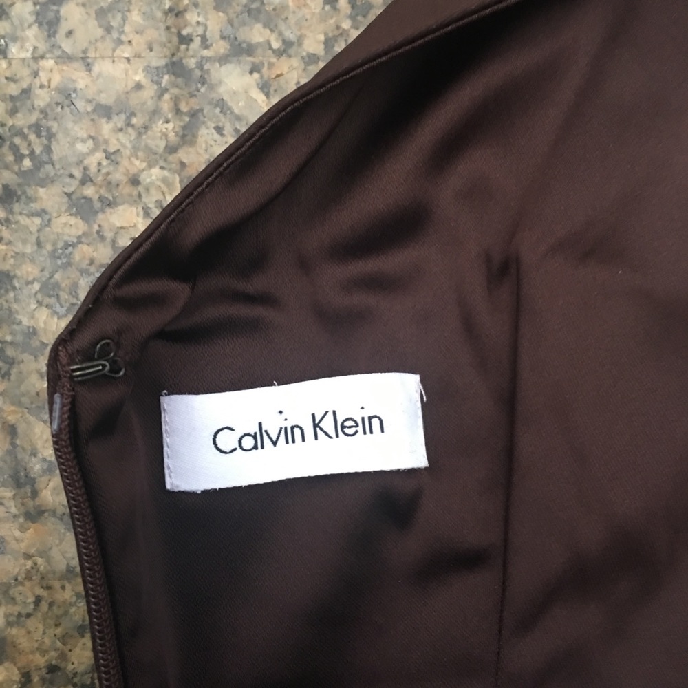 Calvin Klein Satin SL Dress Size 2 - Picture 5 of 8